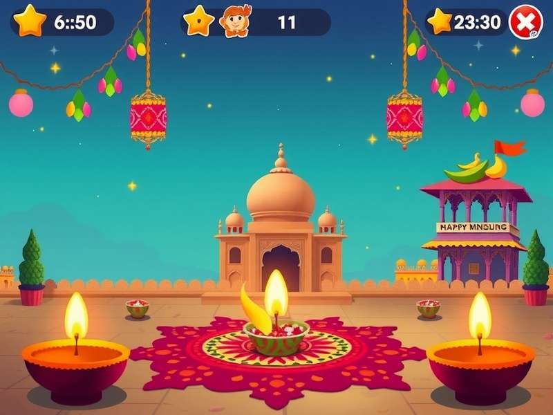 Trendy Crush Challenge gameplay with Indian cultural elements