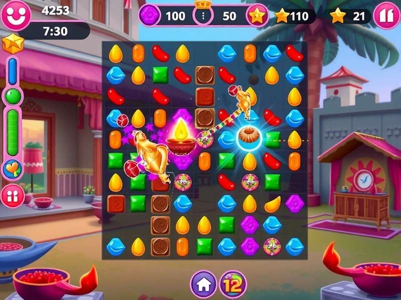 Trendy Crush Challenge Diwali edition gameplay